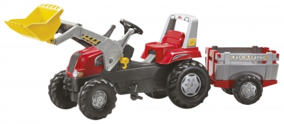 Трактор с прицепом и ковшом Rolly Toys rollyJunior RT - фото | Интернет-магазин автокресел, колясок и аксессуаров для детей Avtokrisla