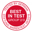 Stiftung Warentest (2016, best in test)