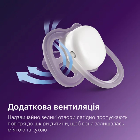 Пустушка Philips Avent Ultra Air, 2шт (рожево-помаранчева)
