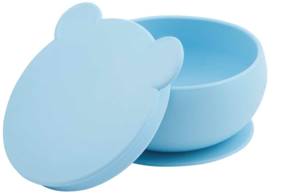 Глубокая тарелка силиконовая MinikOiOi Bowly (Mineral Blue)