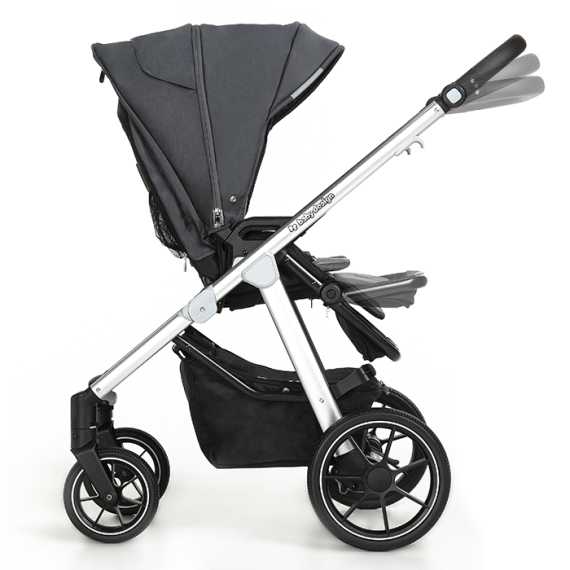 Универсальная коляска 2 в 1 Baby Design Bueno (117 - GRAPHITE, с вышивкой) УЦ