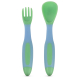 Набір посуду BABOO: мисочка, гнучкі виделка та ложка, чашка непроливайка, 6+ (зелений)