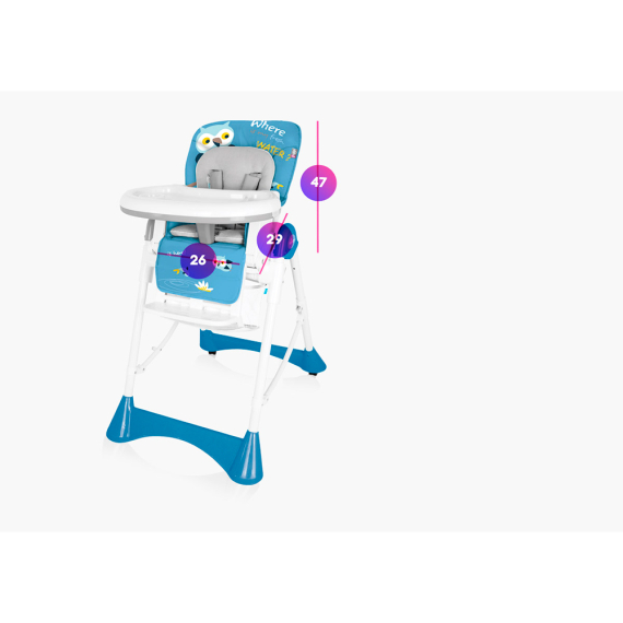Стільчик для годування Baby Design Pepe New (05 Turquoise)