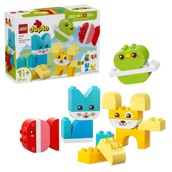 Конструктор LEGO DUPLO My First Чарівні творчі домашні улюбленці 3 в 1, 24 Деталі