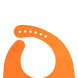 Нагрудник силиконовый Baboo Safari, 4+ месяцев (оранжевый)