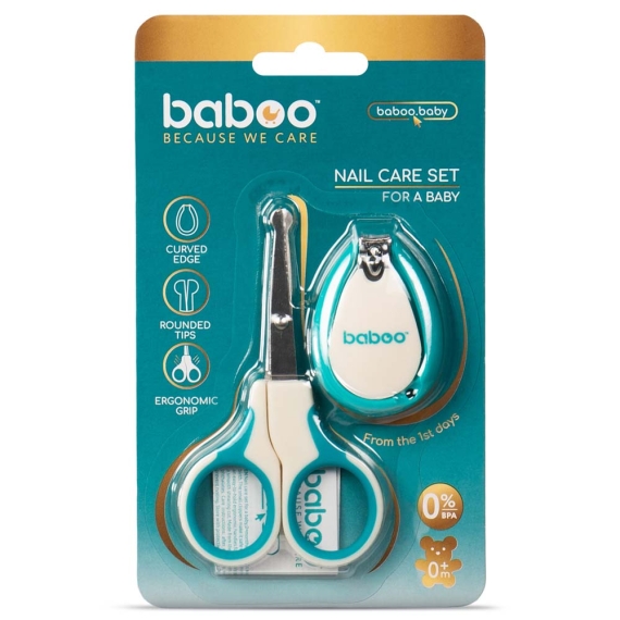 Маникюрный набор Baboo: ножницы и кусачки для ногтей, с рождения