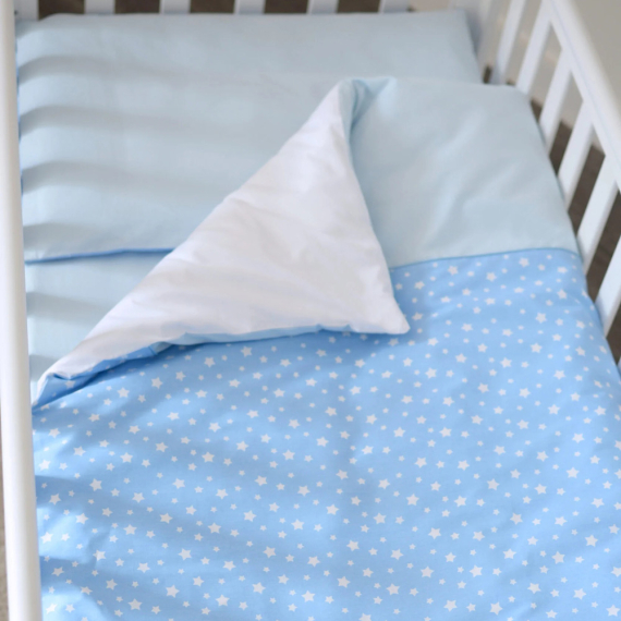 Сменная постель Baby Veres 90х110/40х60 см, 3 единицы (Stars blue)