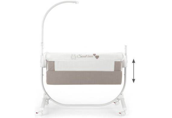 Приставная колыбель-кроватка Cam Cullami Luxe с постелью (бежевый)
