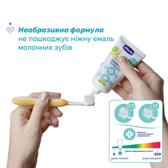 Зубна паста Chicco Яблуко/Банан, 50 мл