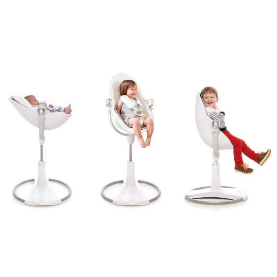 Стільчик для годування Bloom Fresco з бавовняним вкладишем (White / Coconut White)