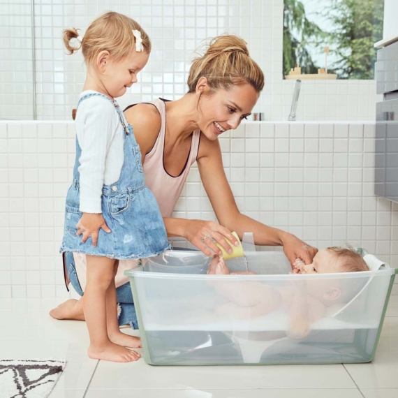 Комплект ванночка для купання Stokke Flexi Bath та підставка (Sandy Beige)