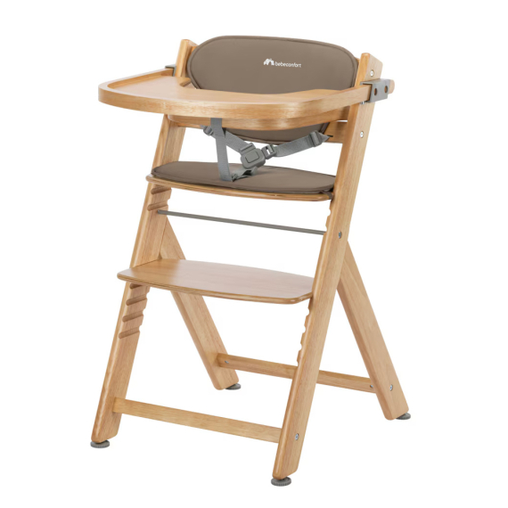 Стільчик для годування з вкладишем BEBE CONFORT Timba (Natural Wood / Beige Ecom)