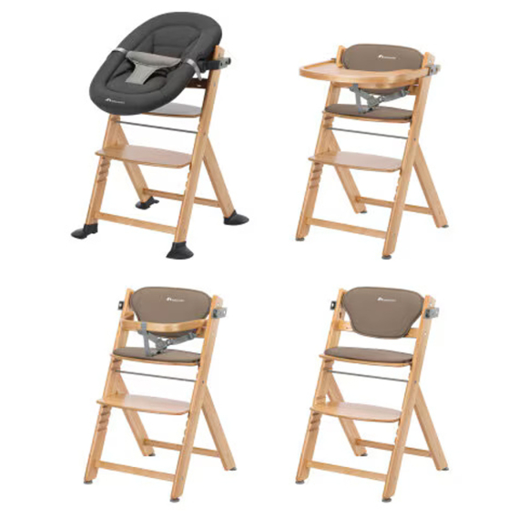 Стільчик для годування з вкладишем BEBE CONFORT Timba (Natural Wood / Beige Ecom)