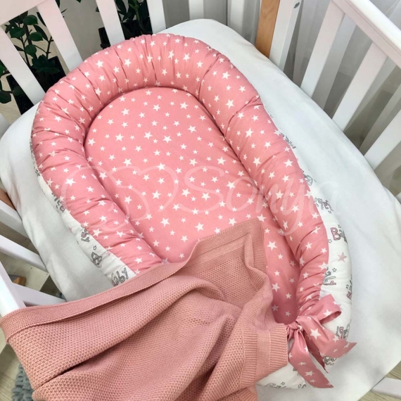 Кокон Маленькая Соня Baby Design Premium (серо-пудровый)