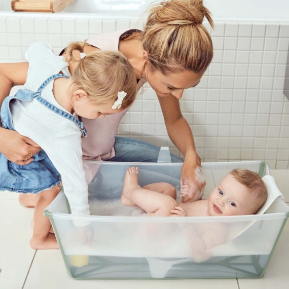 Комплект ванночка для купання Stokke Flexi Bath та підставка (Sandy Beige)