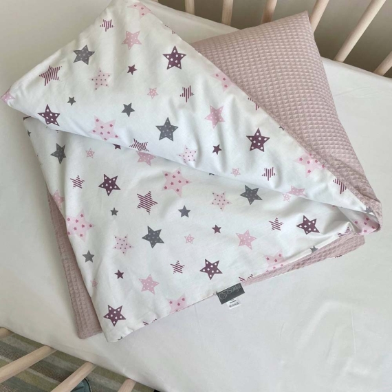 Плед-конверт с одеялом Baby Dream Stars (розовый)