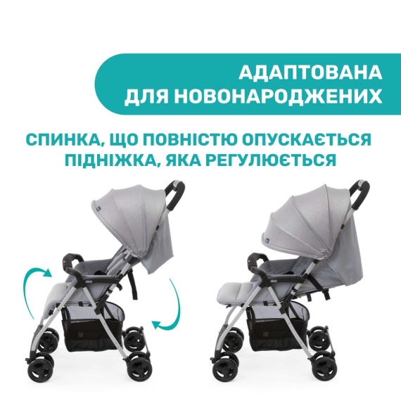 Прогулянкова коляска Chicco Ohlala 3 Stroller (сірий)