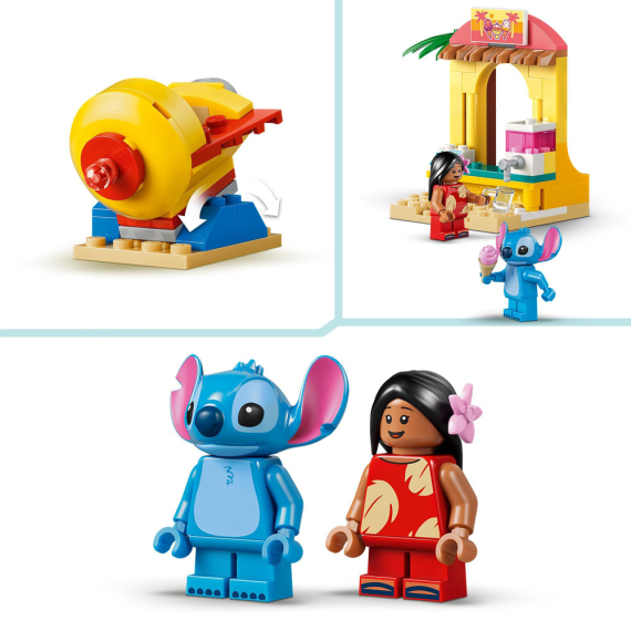 Конструктор LEGO Disney Веселощі на пляжі з Ліло і Стічем, 113 деталей