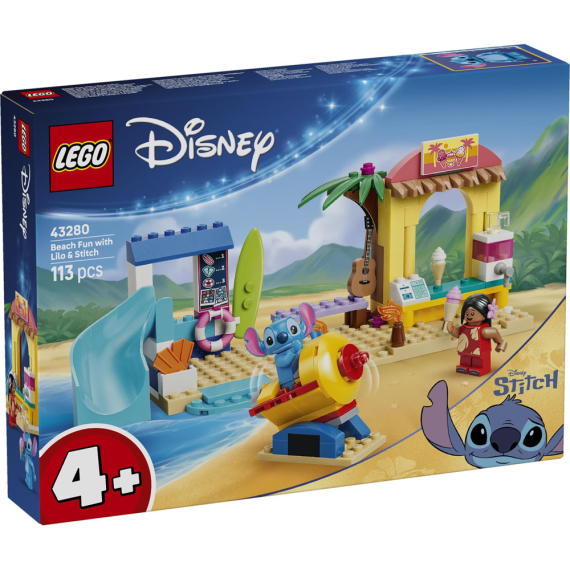 Конструктор LEGO Disney Веселощі на пляжі з Ліло і Стічем, 113 деталей