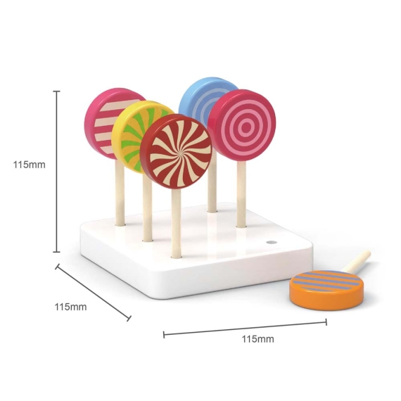Іграшкові продукти Viga Toys Льодяники з дерева, 6 шт