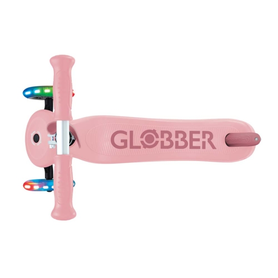 Самокат 4 в 1 GLOBBER серии GO UP SPORTY, светящиеся колеса (пастельно-розовый)