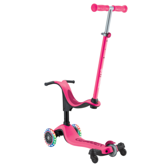 Самокат GLOBBER серії GO UP SPORTY 360 колеса з підсвіткою 1+ (фуксія)