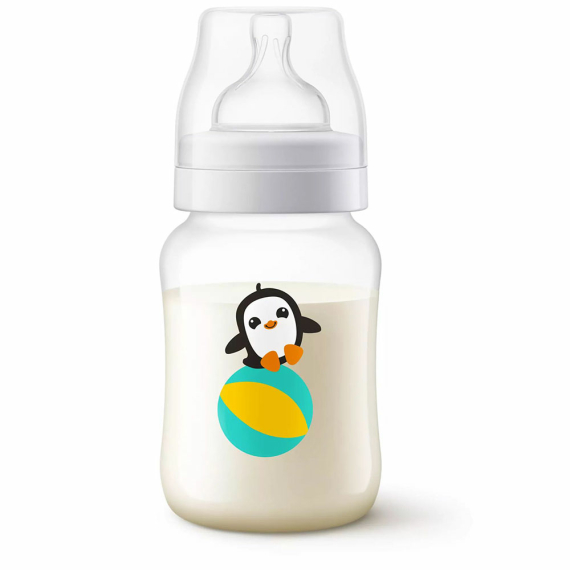 Бутылочка для кормления Avent Anti-colic с декором Пингвин, 260 мл, 1шт