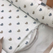 Кокон Маленька Соня Baby Design Premium (серця сіро-бежеві)