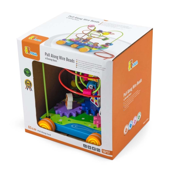 Дерев'яна каталка-лабіринт Viga Toys Шестерінки