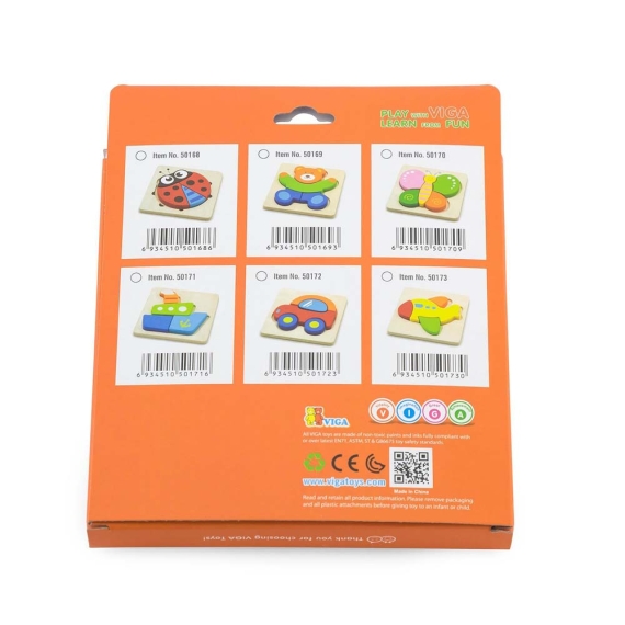 Дерев'яний мініпазл Viga Toys Літачок
