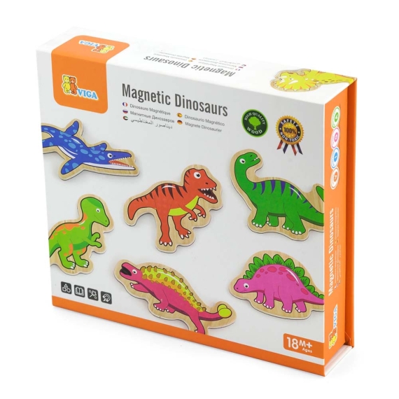 Набір магнітів Viga Toys Динозаври, 20 шт