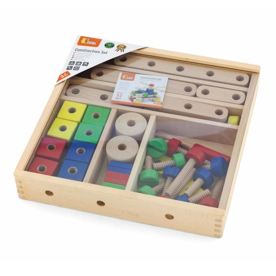Дерев'яний конструктор Viga Toys, 53 деталі