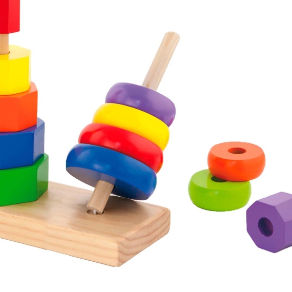 Набір дерев'яних пірамідок Viga Toys Три фігури