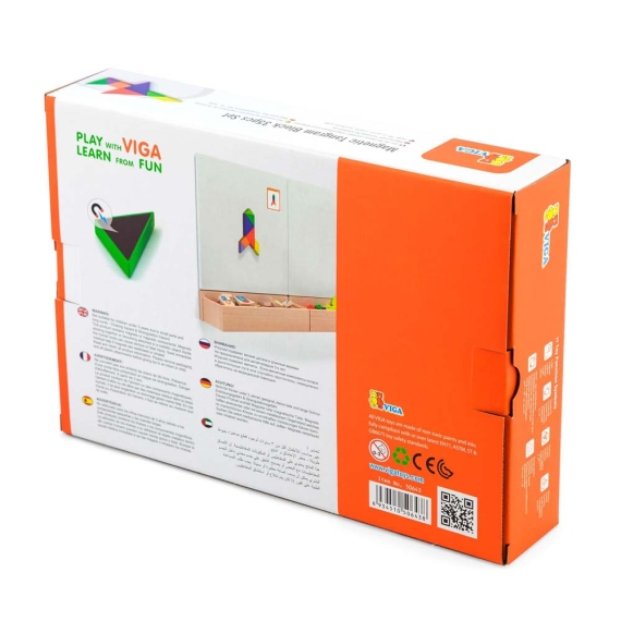 Магнітний танграм для дошок Viga Toys, 35 ел