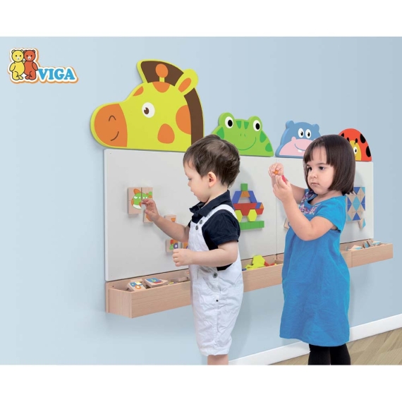 Магнітний танграм для дошок Viga Toys, 35 ел