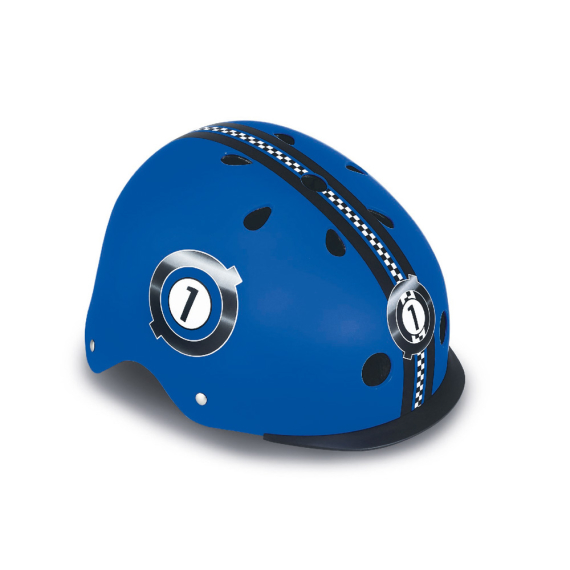 Шлем защитный детский Globber Elite с фонариком, размер XS/S (гонки / синий)