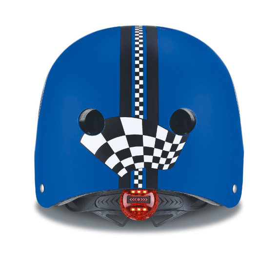 Шлем защитный детский Globber Elite с фонариком, размер XS/S (гонки / синий)