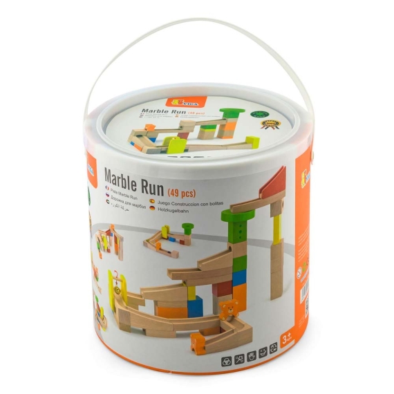 Конструктор Viga Toys Гірки для кульок, 49 елементів