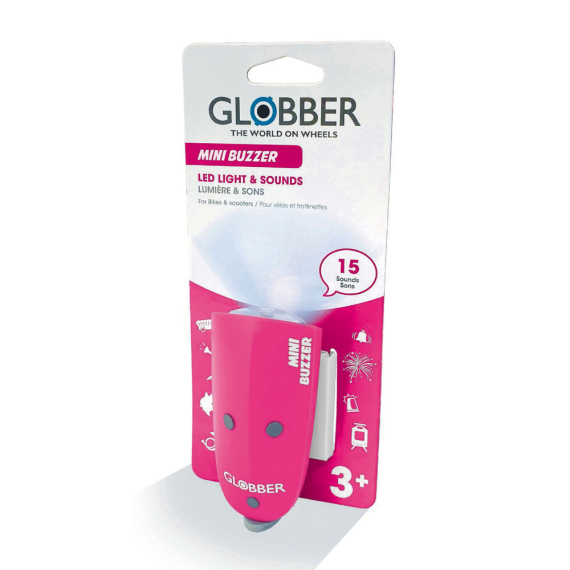 Сигнал звуковий/світловий Globber Mini Buzzer (рожевий)