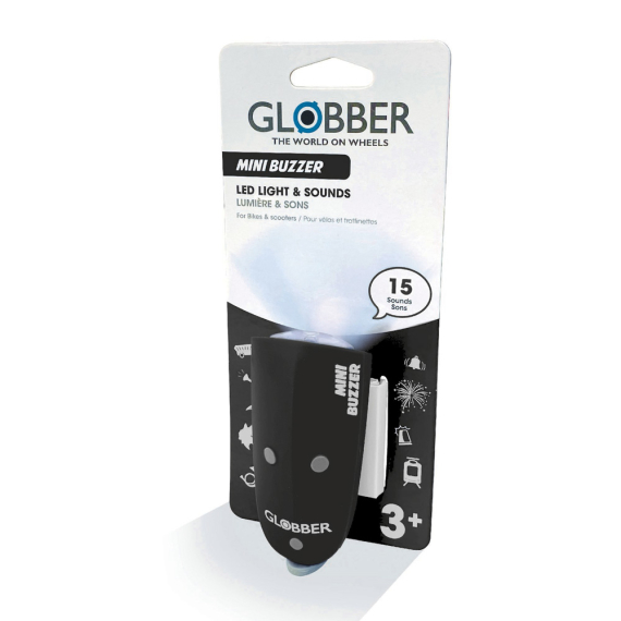 Сигнал звуковий/світловий Globber Mini Buzzer (чорний)