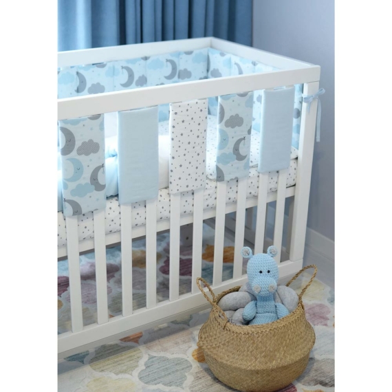 Комплект Фенс-бампер Baby Veres Sleepy moon 6 единиц (blue)