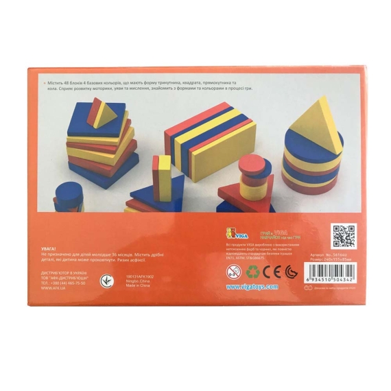 Набір для навчання Viga Toys Логічні блоки Дьенеша
