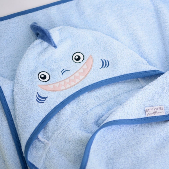 Пеленка для купания Baby Veres Shark blue 80х120 см