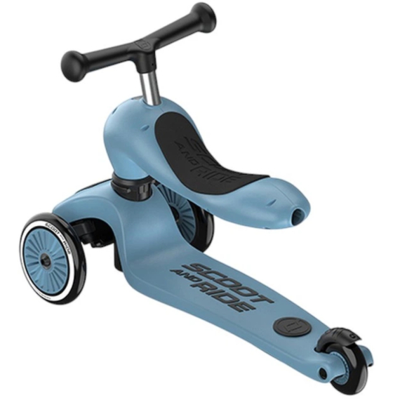 Самокат Scoot and Ride серії Highwaykick-1 Push and Go до 5 років (сіро-синій)
