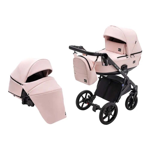Универсальная коляска 2 в 1 Bair Kiwi Plus ECO (рожева пудра)