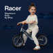 Беговел детский Qplay RACER с надувными колесами (Black Brown)