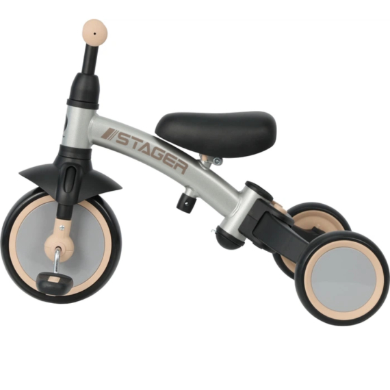 Велосипед з ручкою - біговел Qplay Stager 3 в 1 (Silver)