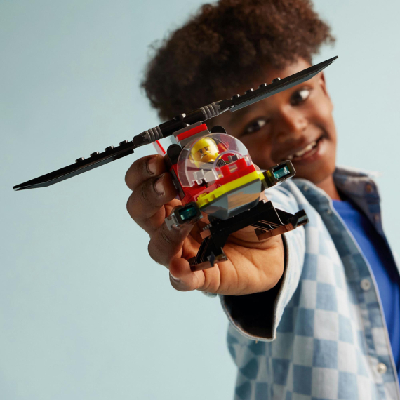 Конструктор LEGO City Пожежний рятувальний гелікоптер, 85 деталей