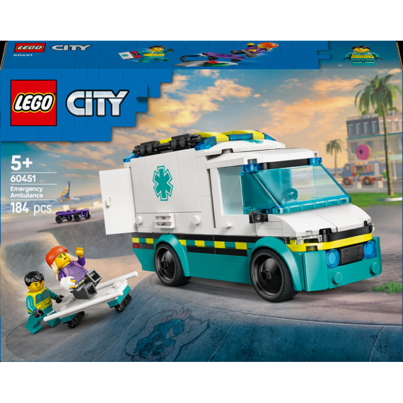 Конструктор LEGO City Швидка допомога, 184 деталі
