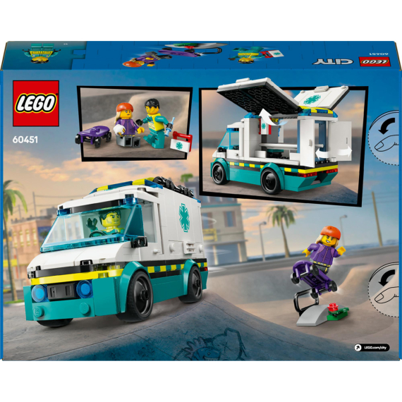Конструктор LEGO City Швидка допомога, 184 деталі